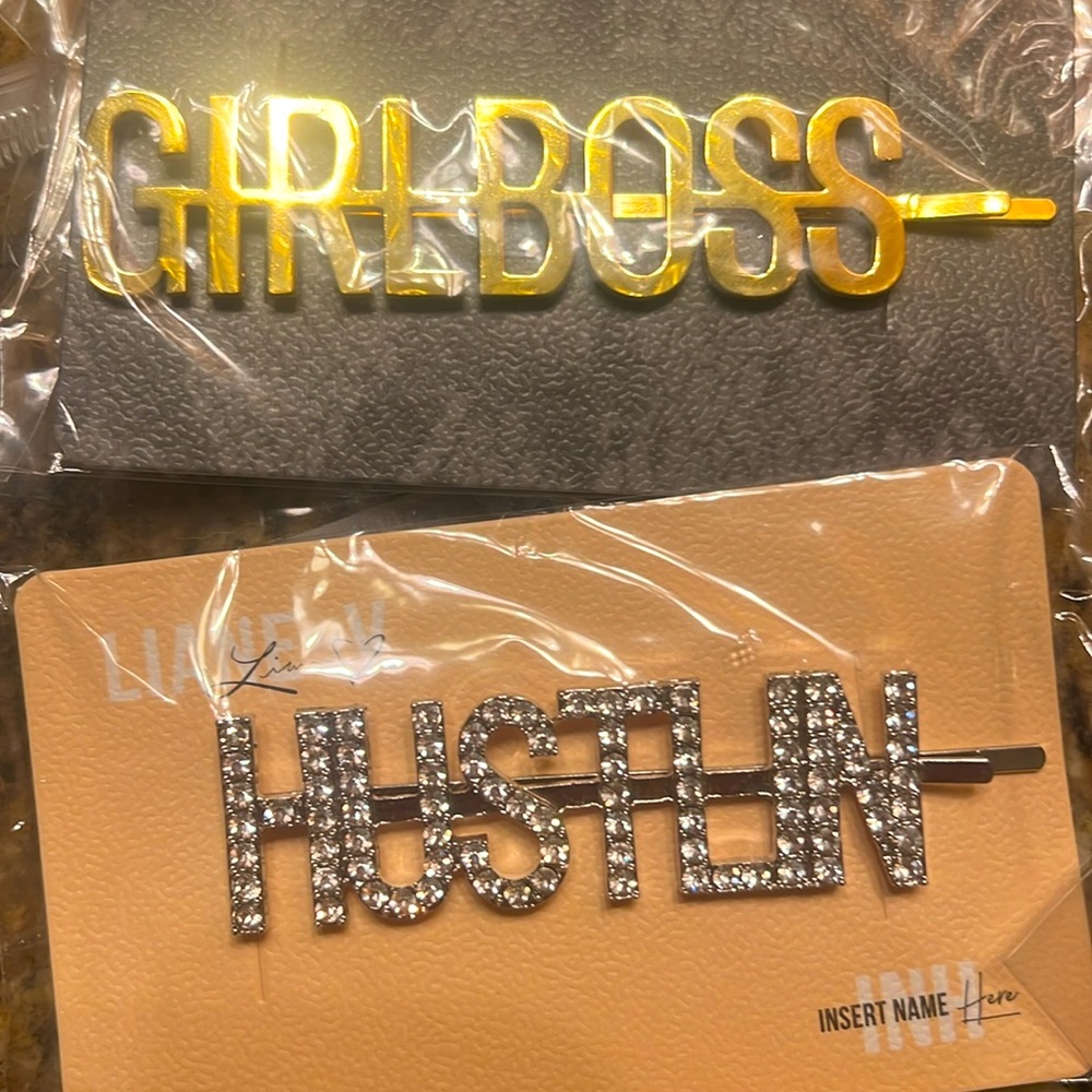 Limited Ed! Girl Boss & Hustlin Hair Pins by INH Insert Name Here x Lianne V
